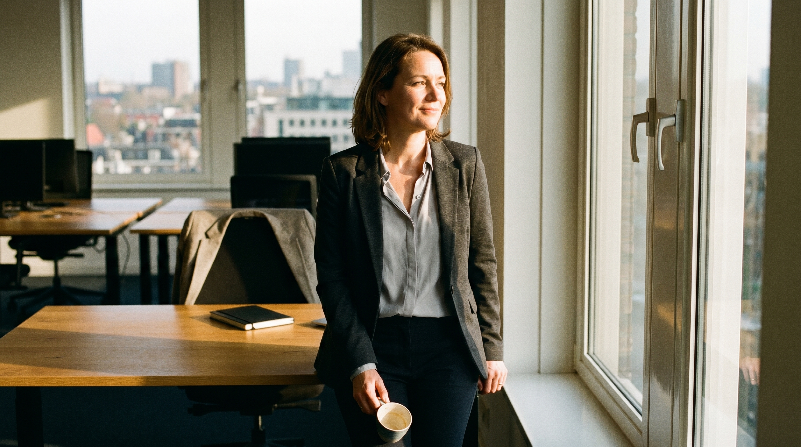 Partner werkt 's avonds vanuit huis aan een dossier